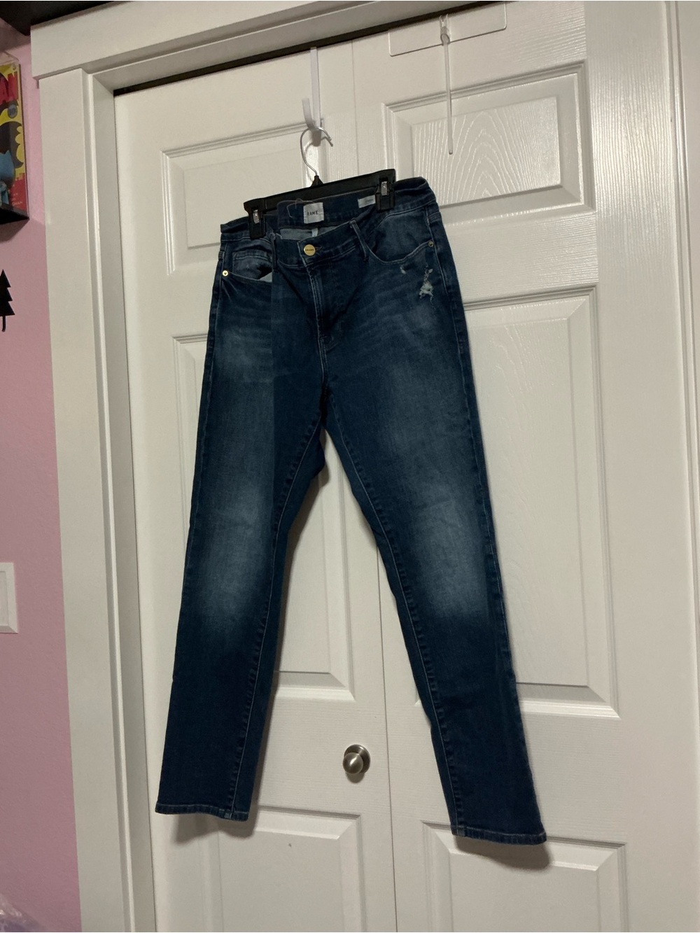 Frame Denim dark blue straight leg jeans size 31